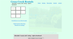 Desktop Screenshot of crosscreekrentals.com